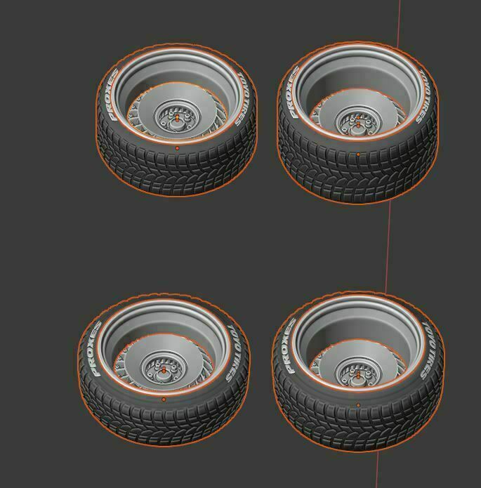 e2.jpg 3D file Turbine fan Wheel set Front and Rear with 2 tires・Template to download and 3D print, BlackBox