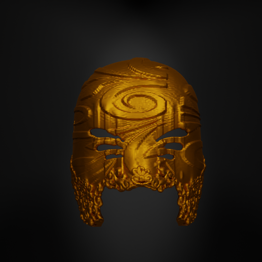 Masquerade Full Face Mask - Prom Pattern Mask 3D print model 3D model