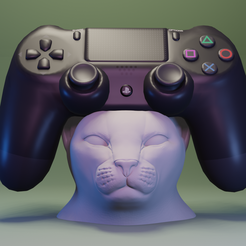 1cat-control.png STL-Datei Katze Joystick・Modell für 3D-Drucker zum Herunterladen, Aslan3d