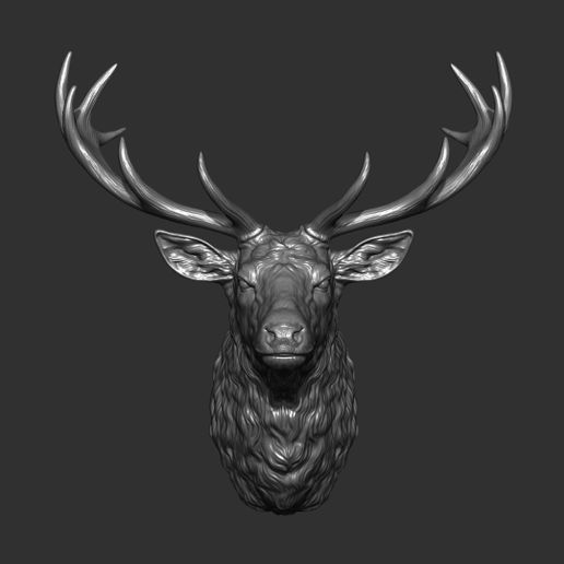 15.jpg OBJ file Deer head・3D printing design to download, guninnik81