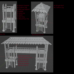 WoodenStructures.png Archivo STL Torre de madera plegable 30mm・Diseño de impresora 3D para descargar