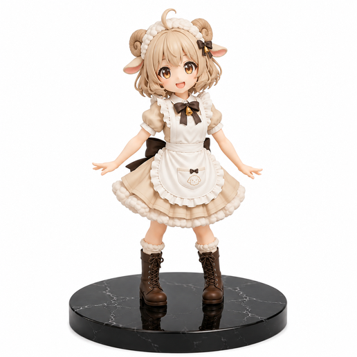 Modelo de chica oveja kemonomimi