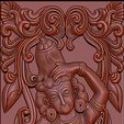 009.jpg Lord Vishnu as Mohini with Amrit Kalash  CNC carving