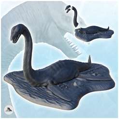 0-8.png STL-Datei Thalassomedon Dinosaurier (8) - Hochdetaillierte prähistorische Tiere HD Paleoart・Design zum Herunterladen und 3D-Drucken