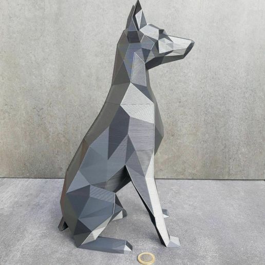 doberman figure - 3D model önizlemesi