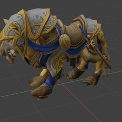 loup alliance.JPG Archivo STL gratis Wolf ALLIANCE, World of warcraft, Wow・Modelo imprimible en 3D para descargar