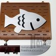 3.jpg Key ring key holder Pez / fish key holder. STL - F3D. With/without text.