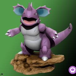 final.png 3D file Pokémon Nidoking・3D printer model to download
