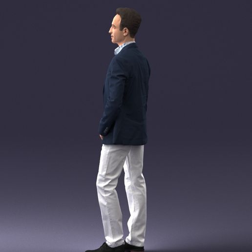 0008.jpg 000368 Standing Man in Blue Jacket Realistic 3D Scan