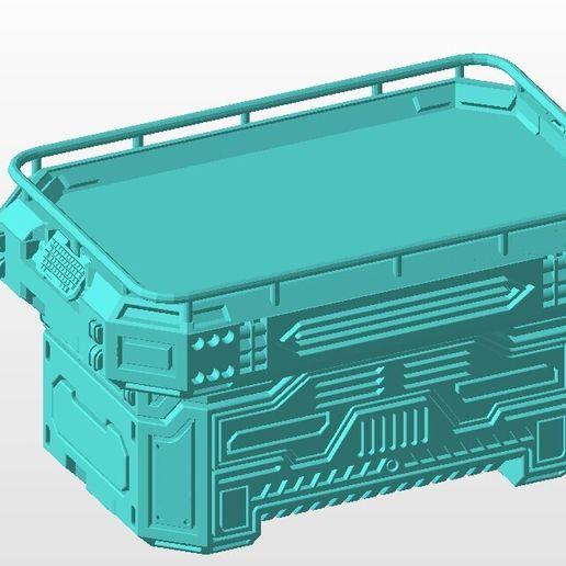 Sci-Fi Sleek Tactical Holo-Table / Starship Command Deck Console (38mm)