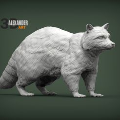 raccoon-3.jpg Archivo STL Mapache Modelo de impresión 3D・Design para impresora 3D para descargar