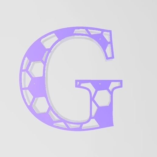 ⚽ Soccer letter G・ STL File for 3D printing・Cults
