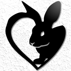 project_20221226_1615266-01.png Bunny love wall art rabbit in heart wall décor