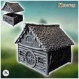 1-PREM.jpg Medieval hobbit house with round door and log walls (13) - Medieval Middle Earth Age 28mm 15mm RPG Shire