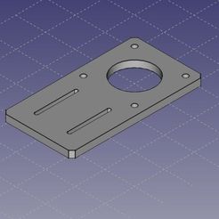 FreeCAD.png Free STL file NEMA 17 aluminium extrusion mounting plate・3D printable model to download