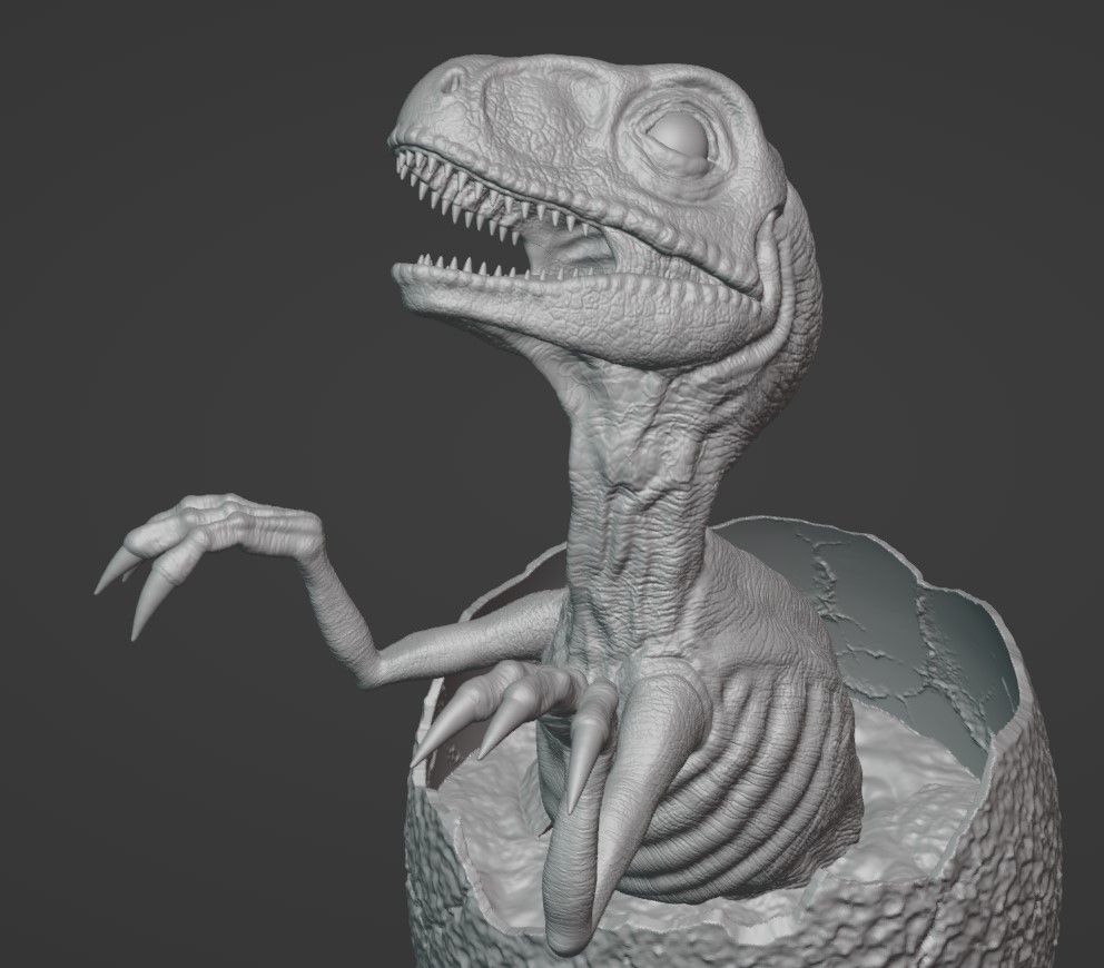 Bebe Raptor Fichier STL Ćuf bĂ©bĂ© Raptor | Ćuf Jurassic Parkă»Objet imprimable en 3D ...