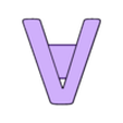 v6 - Letter_V-1.STL Puzzle ABC (Alphabet word learning)