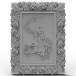 Just-Married.png 3D Model STL File for CNC Router/Laser & 3D Printer Just Married