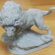 2.jpg Fichier STL Sculpture d'un Lion Puissant・Objet imprimable en 3D à télécharger