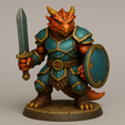 DragonbornPaladin-1.png Dragonborn Paladin D&D character 3D printable model