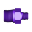 rhn-6-2n.stl Reducing pipe hex nipple pipe fitting 3/8" NPT to 1/8" NPT