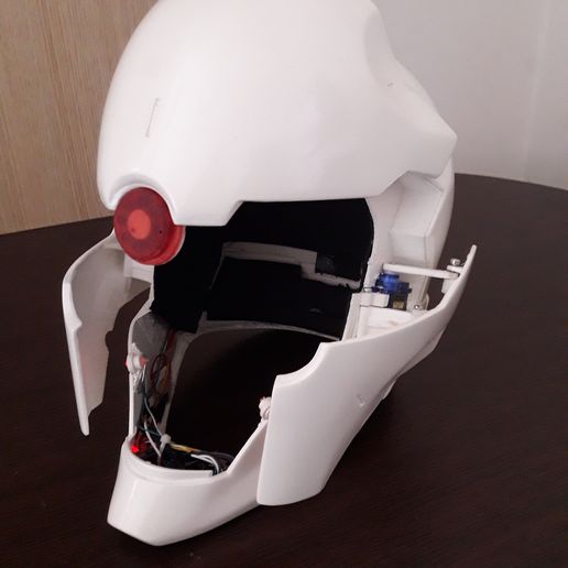 cyborg nija motorcycle helmet 🦊 Gray Fox Cyborg Ninja Helmet Motorized・ STL File for 3D printing・Cults