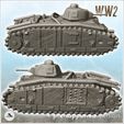 4.jpg B1 bis French tank - (pre-supported version included) Flames of war Bolt Action WW2 Second world war vehicle