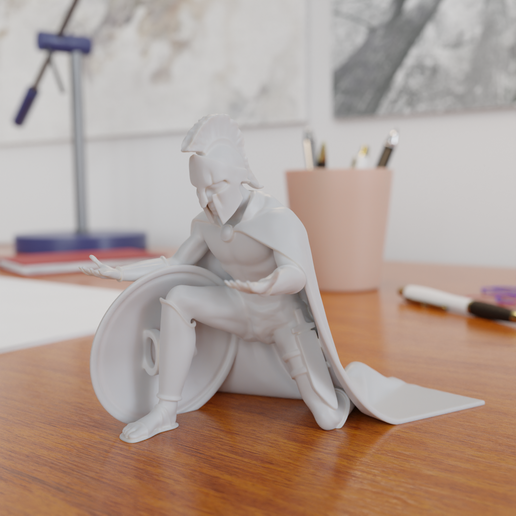 5.png STL file Spartan Soldier Pen Holder・3D printing template to download, nowprint3d