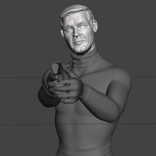 Fichier 3D James Bond Roger Moore ActionFigure Custom 3D Print Model 3D ...