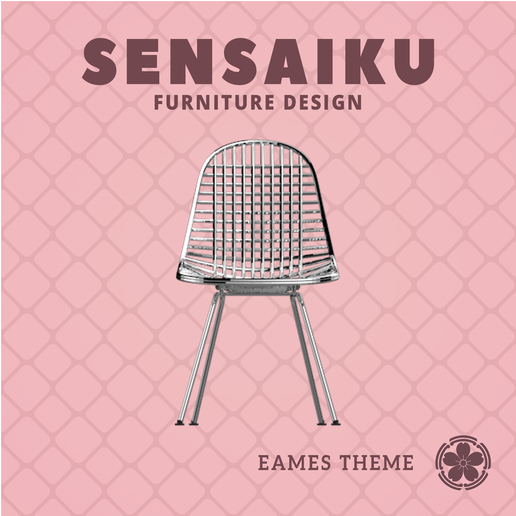 Miniature Replica 1:12 24. EAMES Wire DKX Chair for Miniature Dollhouse - Vitra - 3D Print Instant Download - Miniature Furniture Designer Series