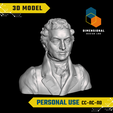 Thomas-Young-Personal.png 3D Model of Thomas Young - High-Quality STL File for 3D Printing (PERSONAL USE)