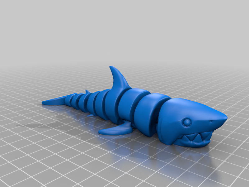 Shark_v2.0_A.png Free STL file Articulated Shark・Model to download and 3D print, mcgybeer