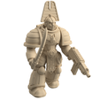Egypt-Warrior-5.png Modular 3D Printable Dune Raiser Leader Miniature for Wargaming - Customizable Tabletop Game Figure