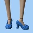 Zapatos-Barbie-azules.jpg Archivo STL ZAPATOS TACON PARA MUÑECA TIPO BARBIE・Modelo de impresora 3D para descargar