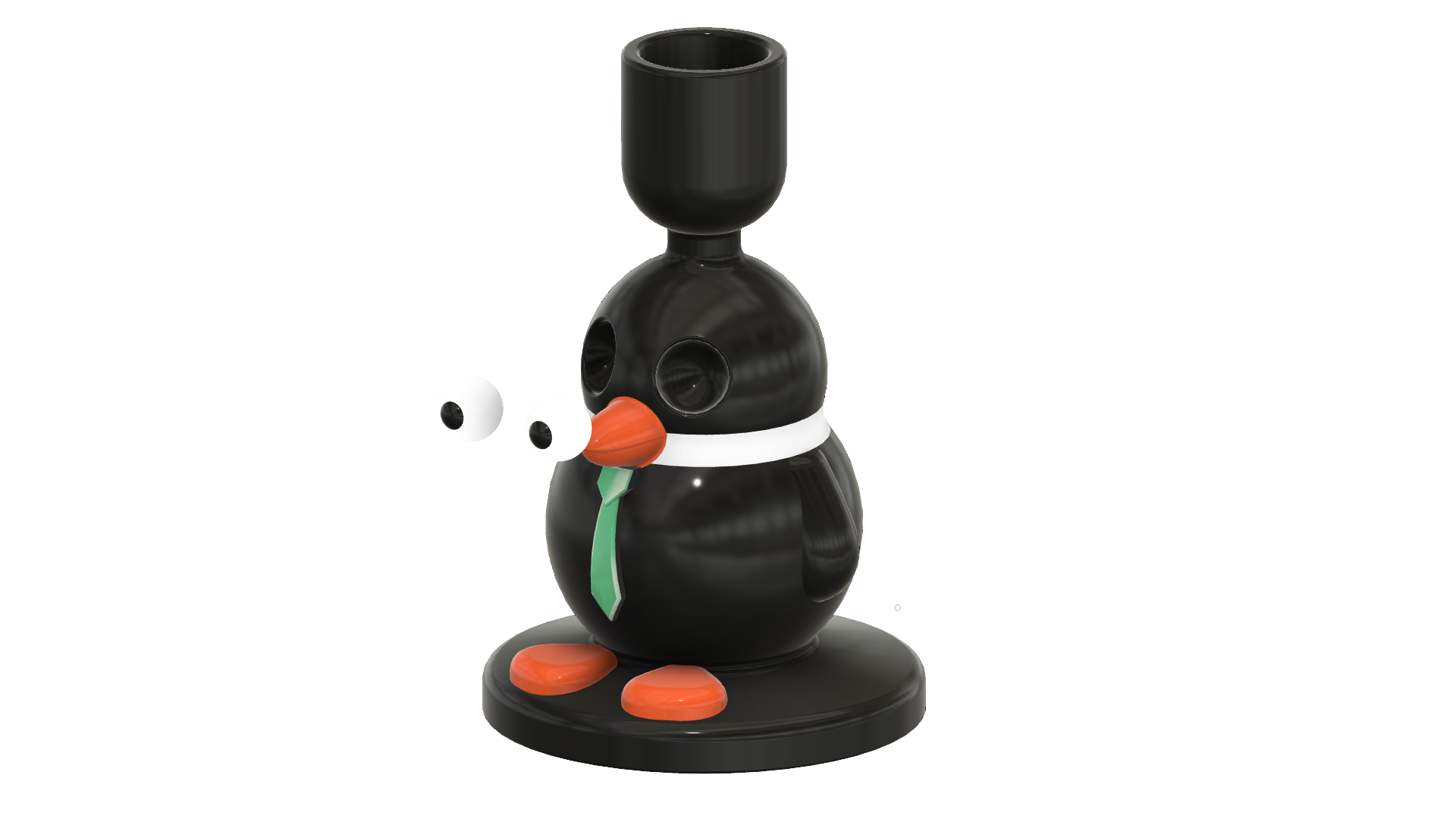 Penguin-Lamp-Assembly-v1.png STL file Penguin Lamp・Model to download and 3D print, Upcrid