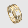 rotating_65.png Bold Geometric Pattern Ring 3D print