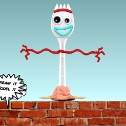 forky_v1.png Free STL file Forky [Toy Story]・Object to download and to 3D print, Dream_it_Model_it