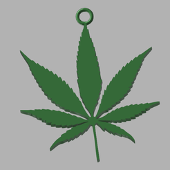 weed_charm2.png Free STL file Pot weed charm earring logo symbol keychain・Template to download and 3D print