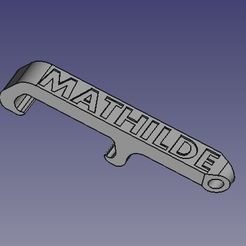 mathilde.jpg STL file Mathilde pocket bottle opener・3D printing idea to download