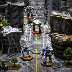 P1010696-3.jpg Fichier 3D HEXTECH - Trinity City - Core Bundle (Compatible Battletech)・Design pour impression 3D à télécharger