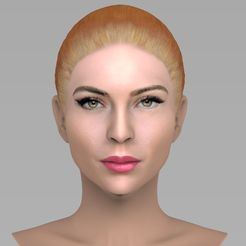 untitled.158.jpg 3D file Beautiful redhead woman bust ready for full color 3D printing TYPE 6・3D printing design to download