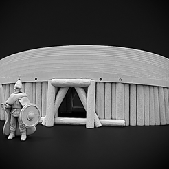 BoatShelter.png Бесплатный STL файл Viking Boat Shelter・3D-печатный дизайн для скачивания