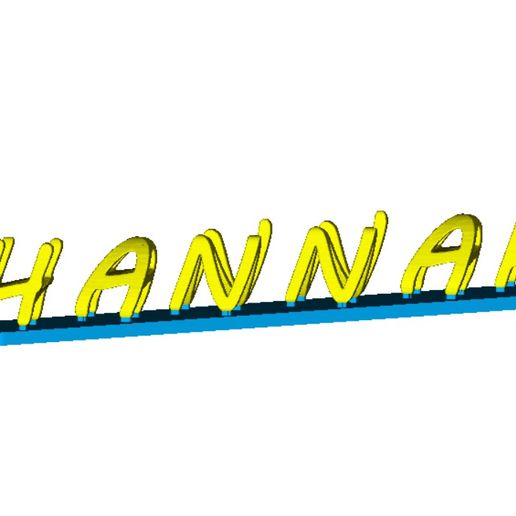 Hannah - nameplate morphing 3D model