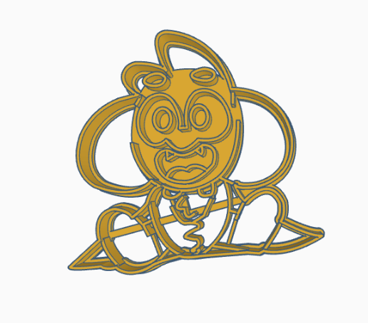 mikellino mikecrack cookie cutter - 3D model önizlemesi