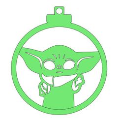 Diseño bola Baby Yoda.JPG Fichier STL Boule de Noël design Baby Yoda・Modèle pour impression 3D à télécharger