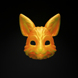 1.png Animal Fox Face Mask - Animal Cosplay Helmet 3D print model