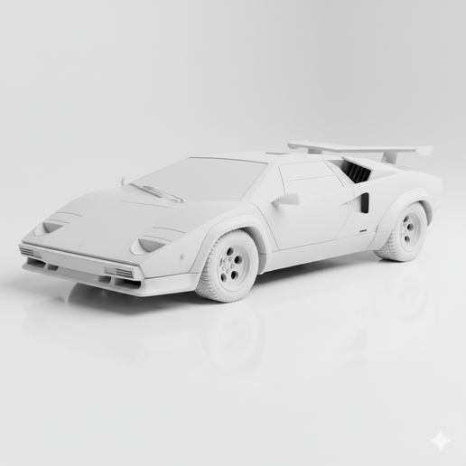Lamborghini Countach LP500S automobile, car 3D, garage, race car, pickup, drift car, classic car, truck, car STL, SUV, JDM, diorama, car, vehicle, hypercar, muscle car, car model, vintage car, supercar, sports car