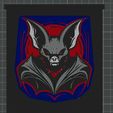 Bat-BBL-With-Border-Sliced.jpg Bat Logo Card Box Lid with Bat design modeled in for easy in software painting