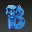 Skull-Themed-B-Letter-Keychain-3D-Print-File-12.jpg Skull-Themed "B" Letter Keychain 3D Print File