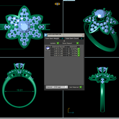 25.png Archivo STL Anillo de diamantes solitario R5・Plan para descargar y imprimir en 3D